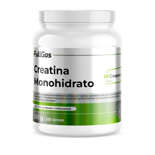FULLGAS Creapure®(Creatina monohidrato en polvo) NEUTRA 500G