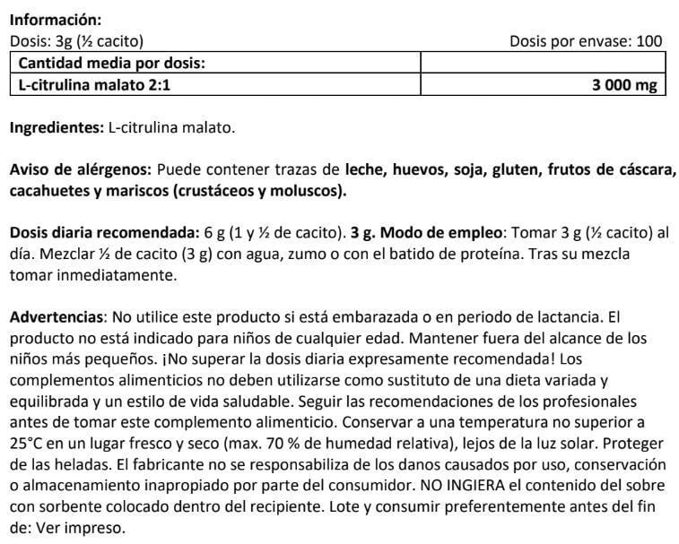 CITRULYN powder (malato) AMIX 300G