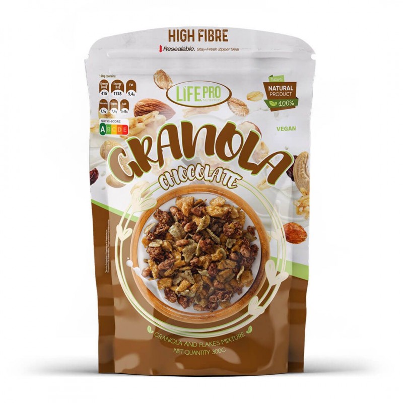 FIT FOOD GRANOLA CHOCO VEGAN 300G