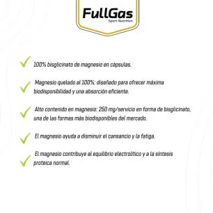 FULLGAS Magnesio Bisglicinato 90cap